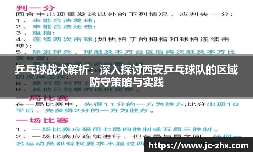 乒乓球战术解析：深入探讨西安乒乓球队的区域防守策略与实践