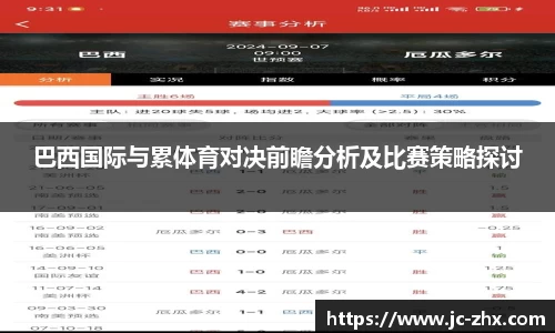 巴西国际与累体育对决前瞻分析及比赛策略探讨